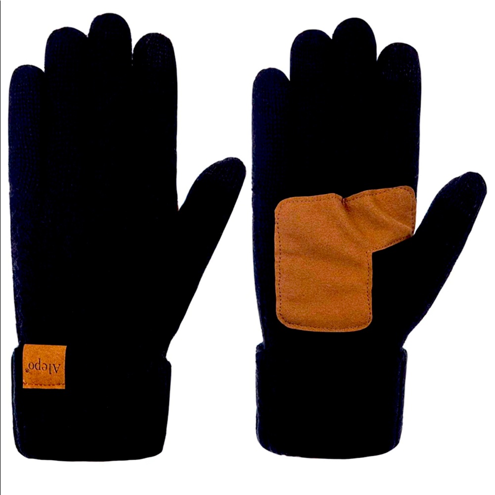 Wool Gloves Touchscreen Fleece lined